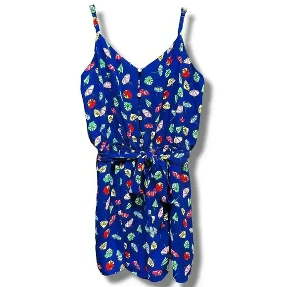 As U Wish Blue Romper with Tie Waist - Size Small - Picture 2 of 10